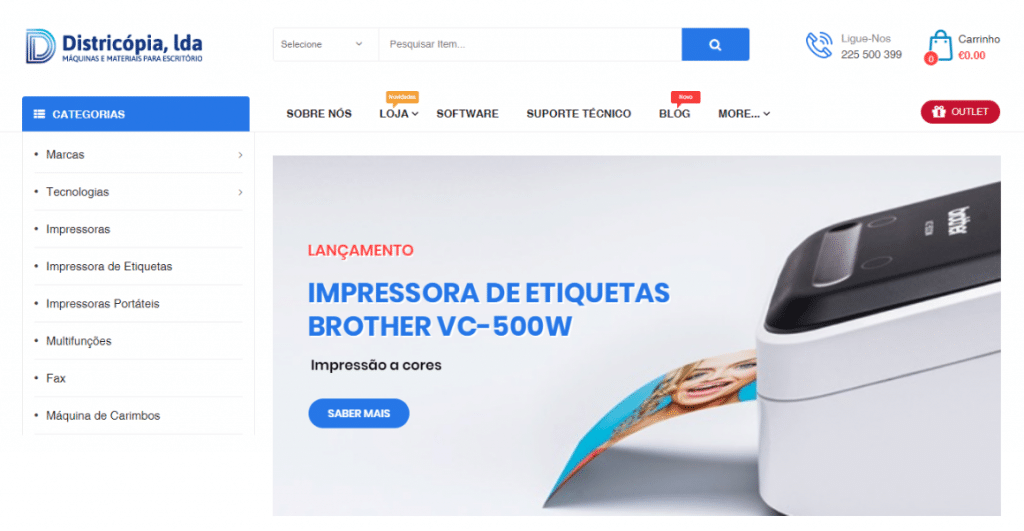 Loja online Districópia um projeto disruptivo em equipamentos de escritório-digitalgreen